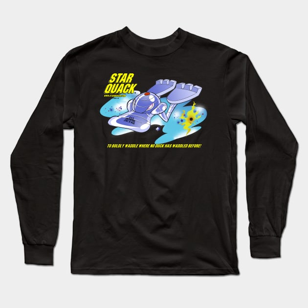 Star Quack Enterfowl Long Sleeve T-Shirt by Big Hit Comics